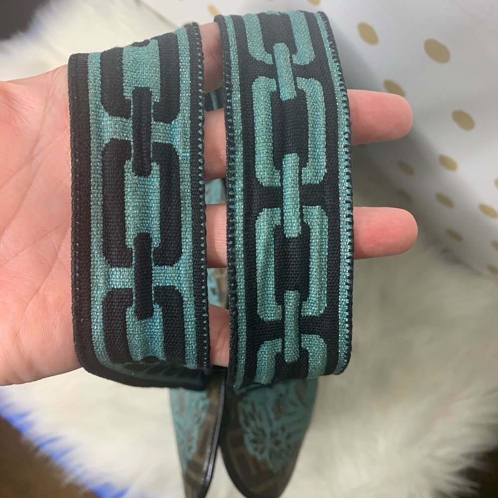 FENDI Zucca Spalmati Palazzo Aqua Print Web Tote - Picture 4 of 14